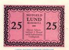 Notgeld De 25 Pf. Notgeld Lund - Schobüll 844.2.b , 25 Pfennig Schein -violettrosa- in kfr. o.D. -