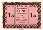 DE Notgeld Lund-Schobüll 1 Mark Notgeld Lund - Schobüll 844.1.b , 1 Mark Schein --altrosa-- in kfr. o.D. -