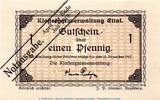 Kleingeld 1914-1922 1 Pf. -Rh.Wellen- Ettal , Notgeld 1 Pfennig --Rheinische Wellen-- in kfr. Tieste 1810.05.85 , BAY -