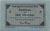 Kleingeld 1914-1922 DE 5 Pf. Notgeld Klostergut Ettal 1810.05.35 , 5 Pfennig Schein in kfr. o.D. Bayern -