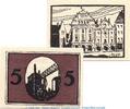 Kleingeld 1914-1922 DE 2 Scheine kpl. Notgeld Stadt Waldenburg 7660.15.205-206 , Set mit 2 Scheinen in kfr. von 1920 -