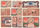 Serienscheine DE 9 Scheine kpl. 9 x Notgeld Stadt Landsberg 763.1 , Set -März- mit 9 Scheinen in kfr. 1921 -