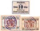 Notgeld Deutschland 3 x Notgeld Helmbrechts kompl. Notgeld Stadt Helmbrechts 2925.05.20-31 , Set mit 3 Scheinen in kfr. o.D. Bayern -