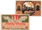 Notgeld Deutschland 2 x Notgeld Meiningen kompl. 2 x Notgeld Stadt Meiningen 4465.10.10-15 , Set mit 2 Scheinen in kfr. von 1920 -