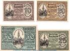 Notgeld De 4 Scheine kpl. Notgeld Stadt Katzhütte 3410.05.01-04 , Set mit 4 Scheinen in kfr. von 1920 -