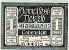 Seriennotgeld Deutschland Notgeld Lobenstein 1 Mark Nr.1 Notgeld Stadt Lobenstein 809.3 , 1 Mark Schein Nr.1 in kfr. von 1921 , Th. -