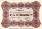 Inflation DE 1 Mio. Mk. Notgeld Stadt Wetzlar , 1 Million Mark in gbr. Keller 5594.a von 1923 , Rhl. -
