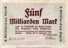 Großnotgeld Inflation Notgeld Wetzlar 5 Milliarden Mark Notgeld Stadt Wetzlar , 5 Milliarden Mark in gbr. Keller 5594.e von 1923 , Rhl. -