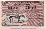 Seriennotgeld Deutschland Notgeld H.Meise Sundwig 1 Mark Notgeld H.Meise Heinrichshöhle Sundwig 1305.1 , 1 Mark Schein in kfr. o.D. -