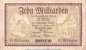 Großnotgeld Inflation Notgeld Wangen 10 Milliarden Mark Notgeld Amtskörperschaft Wangen , 10 Milliarden Mark Schein in gbr. Keller 5456 -