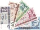 Staatsbank der DDR 5 bis 100 Mk. Banknoten Set mit 5 Scheinen , 5-100 Mark in gbr. DDR-21-25 Ros.359-363, P.27-31 -
