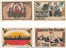 Notgeld De 4 Scheine Notgeld der Stadt Schmölln 1189.1 , Set mit 4 Scheinen in kfr. o.D. Thüringen -