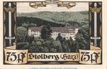 Seriennotgeld Deutschland Notgeld Stolberg 75 Pf. -rotbraun- Notgeld Stadt Stolberg 1273.2 , 75 Pfennig Schloss -rotbraun- in kfr. o.D. SA -