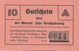 Notgeld Deutschland Notgeld Scheidegg 10 Pfennig Schein Notgeld Gemeinde Scheidegg i.A. 10 Pfennig Schein in kfr. o.D. Notgeld 1945-48 -