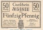 Notgeld Deutschland Notgeld Giessen 50 Pfennig Notgeld der Stadt Giessen 2230.05.01 , 50 Pfennig Schein in kfr. o.D. Hessen -