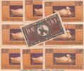 Notgeld De 10 Scheine kpl. 10 x Notgeld Stadt Brehna 160.1 , Set mit 10 Scheinen -Sprüche- in kfr. von 1921 -