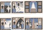 Serienscheine DE 6 Scheine kpl. Langeln , Notgeld Weihnachts Set mit 6 Scheinen in kfr. o.D. M/G 764.1 , SH -
