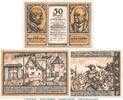 Seriennotgeld Deutschland 3 x Notgeld Köln Dellbrück kompl. 3 x Notgeld Köln Delbrück 719.1.a , Set -gelb- mit 3 Scheinen in kfr. von 1921 -