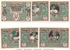 Serienscheine DE 6 Scheine kpl. Notgeld Stadt Rothenburg o.T. 1142.2.a , Set mit 6 Scheinen in kfr. von 1921 -