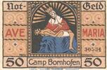Serienscheine DE 50 Pf. Notgeld Gemeinde Camp Bornhofen 219.2 , 50 Pfennig Schein in kfr. von 1921 , HE -