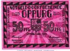 Seriennotgeld Deutschland Notgeld Oppurg 50 Pf. Nr.2 o.Drfa Notgeld Dorfgemeinde Oppurg 1023.1.a , 50 Pfennig Nr. 2 o.Drfa. in kfr. von 1921 -