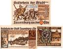 Notgeld DE 3 Scheine kpl. 3 x Notgeld der Stadt Lauenburg 774.1-2 , Set mit 3 Scheinen in kfr. 1921 -