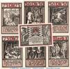 Seriennotgeld Deutschland 7 x Notgeld Bochum kompl. Notgeld Landkreis Bochum 127.1.b , Set mit 7 Scheinen KN = grün in kfr. von 1921 -