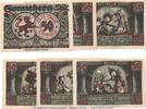 Serienscheine DE 6 Scheine kpl. Sonneberg , Notgeld Set mit 6 Scheinen in kfr. M/G 1244.1 , Thüringen o.D. -