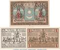 Serienscheine DE 3 Scheine kpl. Notgeld Stadt Oelde 1007.1 , Set mit 3 Scheinen in kfr. von 1920 , Westfalen -