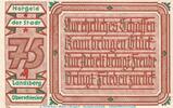 Serienscheine DE 75 Pf. Nr.1 Notgeld Stadt Landsberg 763.1 , 75 Pfennig Nr.1 -März- in kfr. von 1921 , SLN -