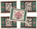 Serienscheine DE 5 Scheine kompl. 5 x Notgeld rotes Kreuz Naunhof 929.1 , Set mit 5 Scheinen in kfr. von 1921 -