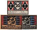 Serienscheine DE 3 Scheine kpl. Notgeld Landeskirche Eutin 356.1.b , Set mit 3 Scheinen kursiv in kfr. von 1921 -