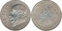 Mexiko / Mexico 1 Peso Mexiko - Mexico , 1 Peso , Un Peos Münze von 1975 -Morelos- bfr , KM.460 -