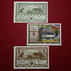 Seriennotgeld Deutschland 3 Scheine kompl. Bruchhausen,190.1, Gemeinde, Nordrhein-Westfalen, Serien Notgeld, 3 x 1 Mark , komplett , kassenfrisch 1 bis 1- -