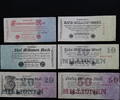 Inflation De. viele Mio. Lot deutsche Inflationszeit, 6 Scheine, Banknoten, 500.000 bis 50 Millionen Reichsmark, gute gebrauchte Erhaltung, Set -