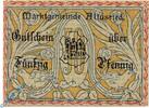 Notgeld Deutschland Notgeld Altusried 50 Pfennig Schein Notgeld Altusried , 50 Pfennig Schein , Blatt nach li , Tieste 0090.05.25 , Bayern Verkehrsausgabe -