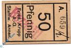 Kleingeld 1914-1922 DE 50 Pf. Notgeld Annen , Fried Krupp , 50 Pfennig Schein , Tieste 0155.05.03 , Westfalen Verkehrsausgabe -