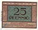 Notgeld Deutschland 25 Pfennig mit Rand Notgeld Ansbach , 25 Pfennig Schein , mit Rand , Tieste 0160.15.25 , von 1918 , Bayern Verkehrsausgabe -