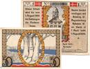 Serienscheine DE 2 Scheine kpl. Notgeld Augustenburg , Set mit 2 Scheinen in kfr. Mehl Grabowski 54.1 , von 1920 , Schleswig Holstein Seriennotgeld -