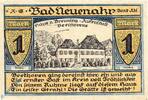 DE 1 Mk. Notgeld Bad Neuenahr , 1 Mark Schein , Reihe 2 Scheck 4 , Mehl Grabowski 938.2 , von 1922 , Rheinland Seriennotgeld -