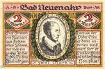 DE 2 Mk. Notgeld Bad Neuenahr , 2 Mark Schein , Reihe 2 Scheck 6 , Mehl Grabowski 938.2 , von 1922 , Rheinland Seriennotgeld -