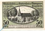 DE 50 Pfennig Schein 2 Notgeld Gauturnfest Bargteheide 63.1 , 50 Pfennig Schein Nr 2 in kfr. von 1921 -