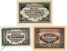 Kleingeld 1914-1922 3 Scheine kpl. Notgeld Bernburg , Set mit 3 Scheinen , Tieste 0520.15.10 bis 12 , von 1920 , Anhalt Verkehrsausgabe -