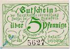 Kleingeld 1914-1922 5 Pf. Notgeld Bethel , 5 Pfennig Schein , mit Kn , Tieste 0565.05.05 , Westfalen Verkehrsausgabe -
