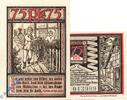 Notgeld De 75 Pf. Nr.1 Notgeld Bochum , 75 Pfennig Schein Nr 1 , Kn = grün , Mehl Grabowski 127.1 b , von 1921 , Westfalen Seriennotgeld -