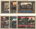Notgeld DE 6 Scheine kpl. Bolkenhain , Notgeld Set mit 6 Scheinen in kfr. M/G 137.2 Schlesien o.D. -