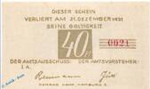 Notgeld DE 40 Pf. Notgeld Brande Hörnerkirchen , bis 1921 , 40 Pfennig Schein in kfr. Mehl Grabowski 152.1 , Schleswig Holstein Seriennotgeld -