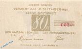Seriennotgeld Deutschland Notgeld Brande Hörnerkirchen 80 Pf. Notgeld Brande Hörnerkirchen , bis 1921 , 80 Pfennig Schein in kfr. Mehl Grabowski 152.1 , Schleswig Holstein Seriennotgeld -