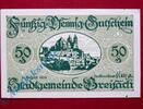 Kleingeld 1914-1922 50 Pf. Notgeld Breisach , Einzelschein über 50 Pfennig , Tieste 0885.25 , Baden Verkehrsausgabe -