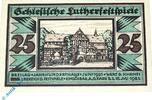 Notgeld DE 25 Pf. -Fehldruck- Breslau , Notgeld 25 Pfennig -Gitter Üdr.- Schein , M-G 186.4.b , Schlesien 1921 -